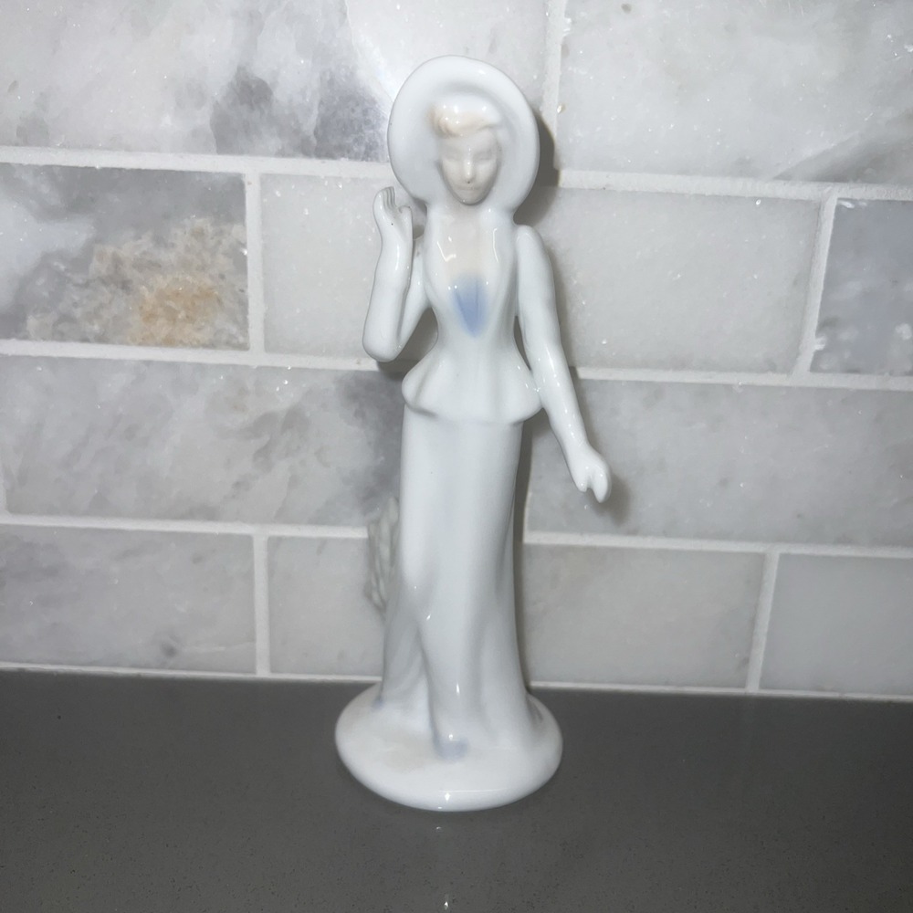 Lovely 7" Porcelain Victorian Style Lady Figurine